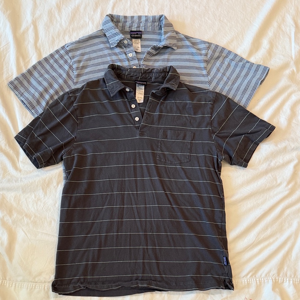 Patagonia Men's Daily Polo Shirts Set of 2  - Stripes